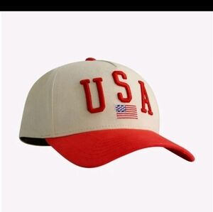 Concept One USA Baseball Hat - Red/Cream (NEW WITH TAG)